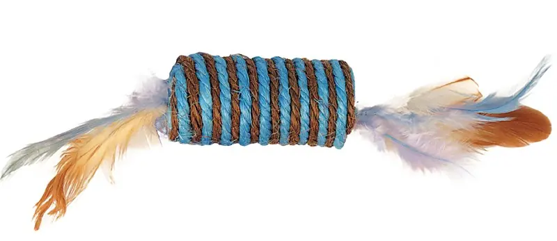Bezpieczna płatność K045 Zabawka rolka sizal/piórka 8cm