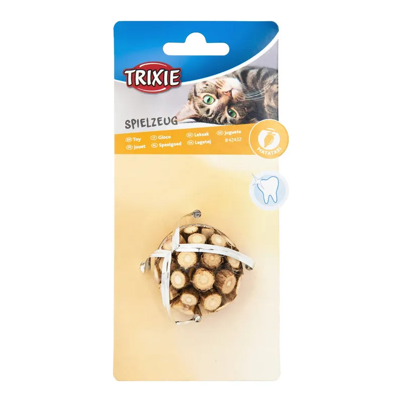 Nie przegap TRIXIE Piłka MATATABI Naturalny Gryzak dla kota 4 cm