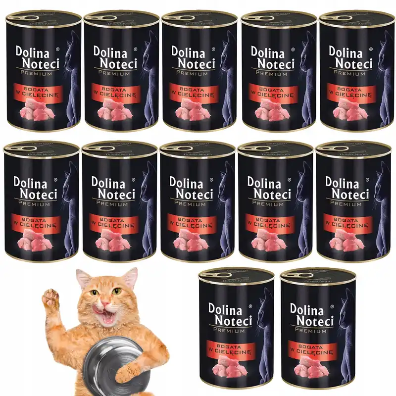Okazja Dolina Noteci Premium mokra karma dla kota 12 x 400g Cielęcina