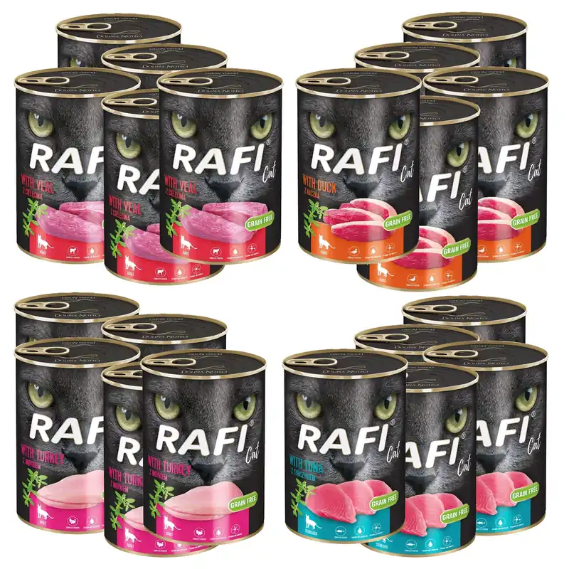 Ostatnie sztuki Karma mokra dla kota RAFI MIX Smaków 20 x 400g
