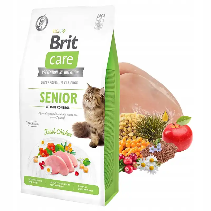 Zamów teraz Brit Care Senior 7 kg Chicken sucha karma dla kota