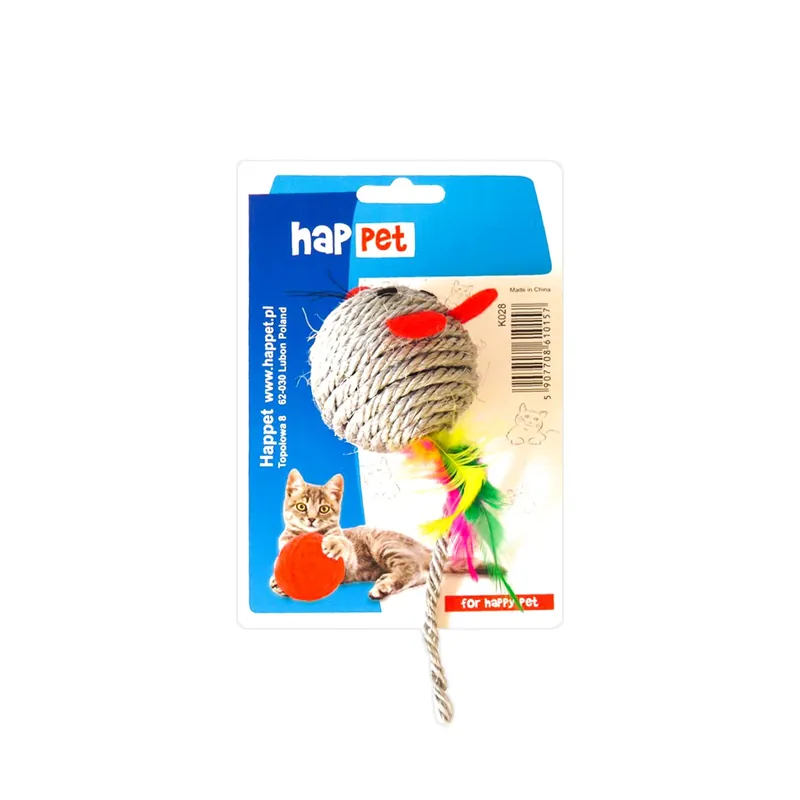 Hit cenowy Zabawka mysz piórka Happet K028 sizal 6.5cm