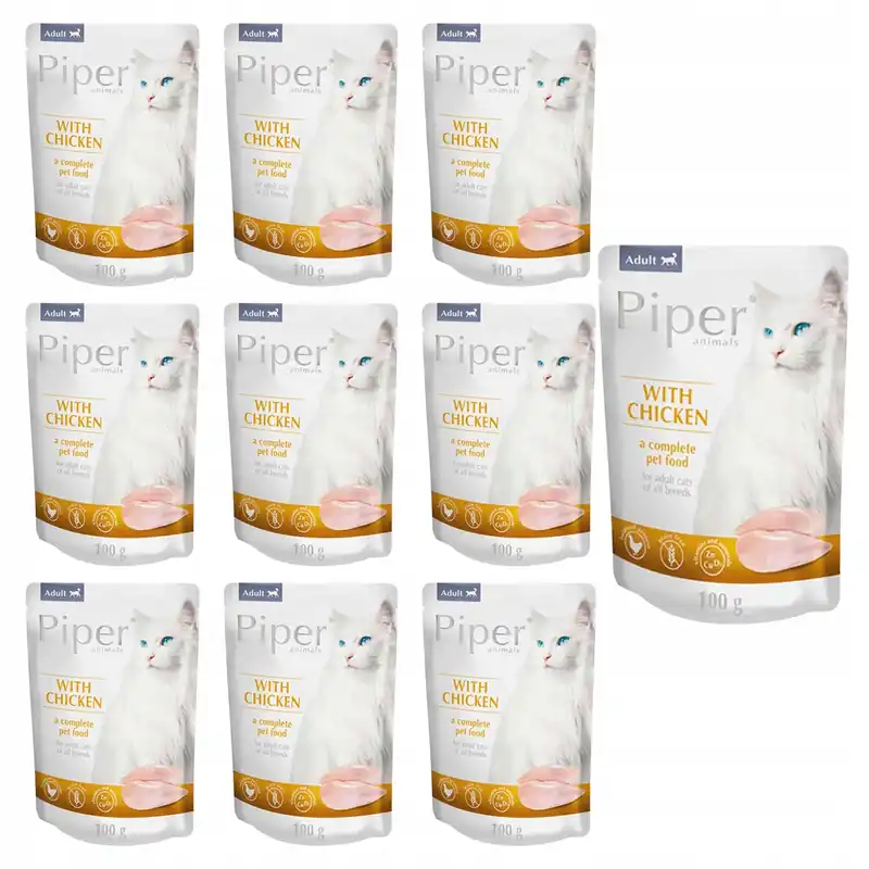 DOLINA NOTECI PIPER Karma mokra dla kota Kurczak 10 x 100g Bezzbożowa Obniżka ceny