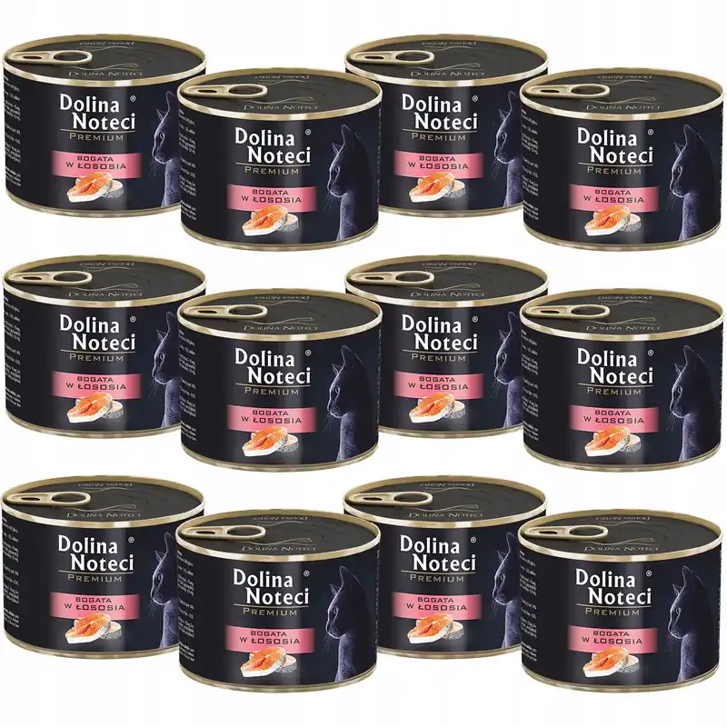 Wybór klientów Dolina Noteci Premium mokra karma dla kota 12 x 185g Łosoś