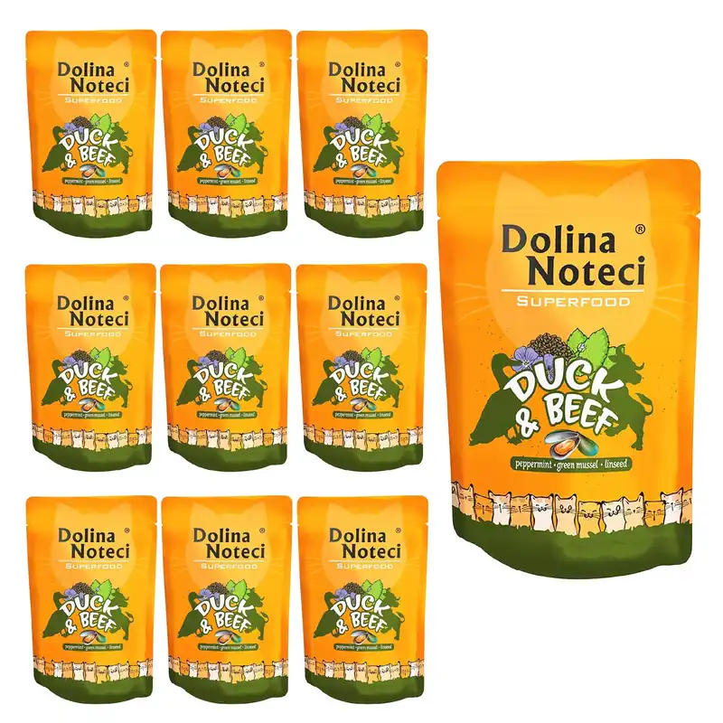 Dolina Noteci Superfood mokra karma dla kota 10 x 85g Kaczka Wołowina Oferta czasowa