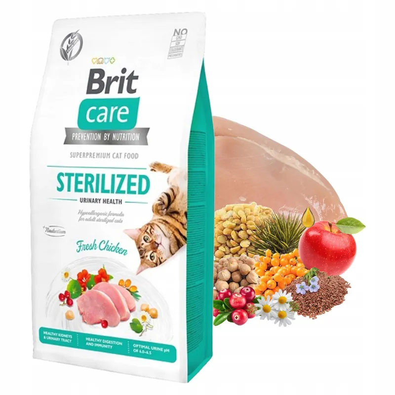 Nowy Brit Care Sterilized Urinary 7 kg Chicken sucha karma dla kota