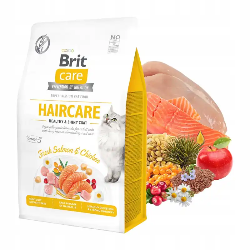 Brit Care Haircare 7 kg Salmon Chicken sucha karma dla kota Promocja