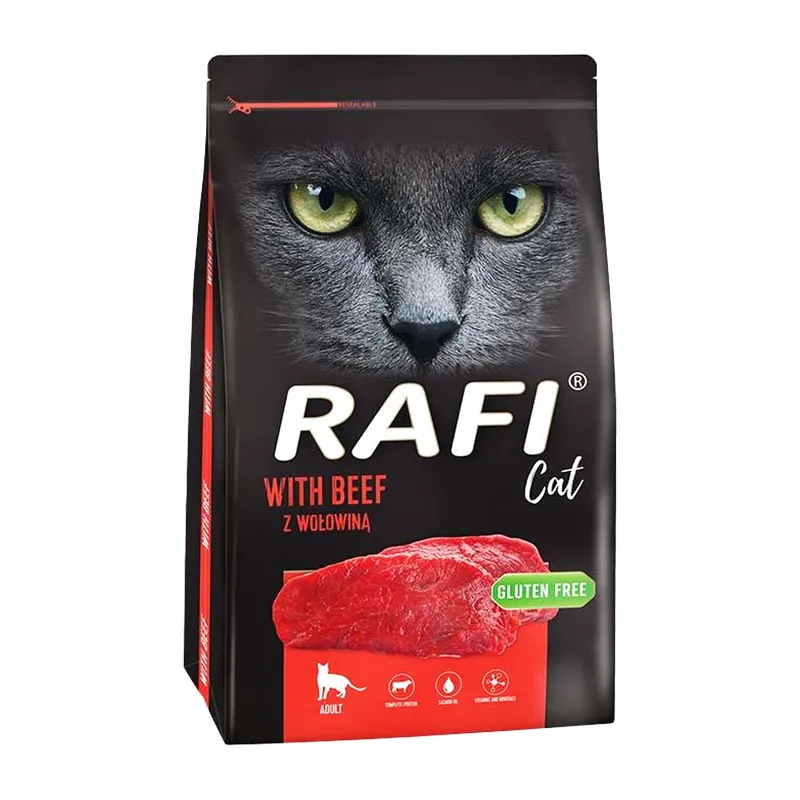 RAFI CAT Karma sucha dla kota Wołowina 7 KG Do wyczerpania zapasów