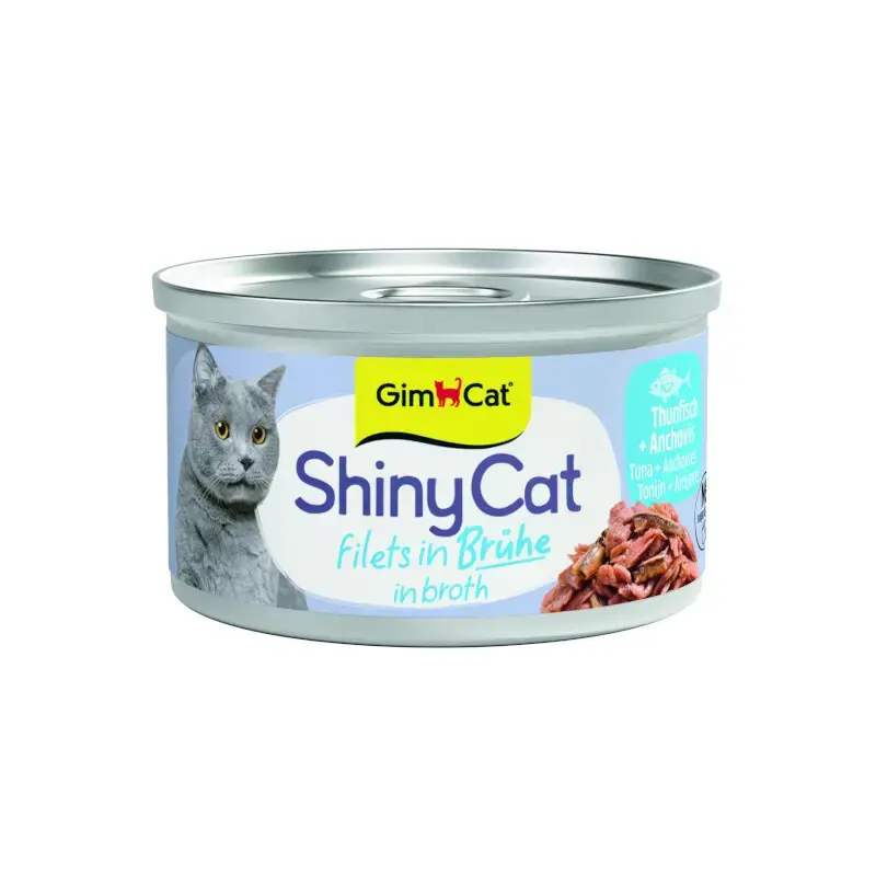 GIMCAT SHINY CAT BROTH - tuńczyk anchois mokra karma dla kotów 70g Niska cena