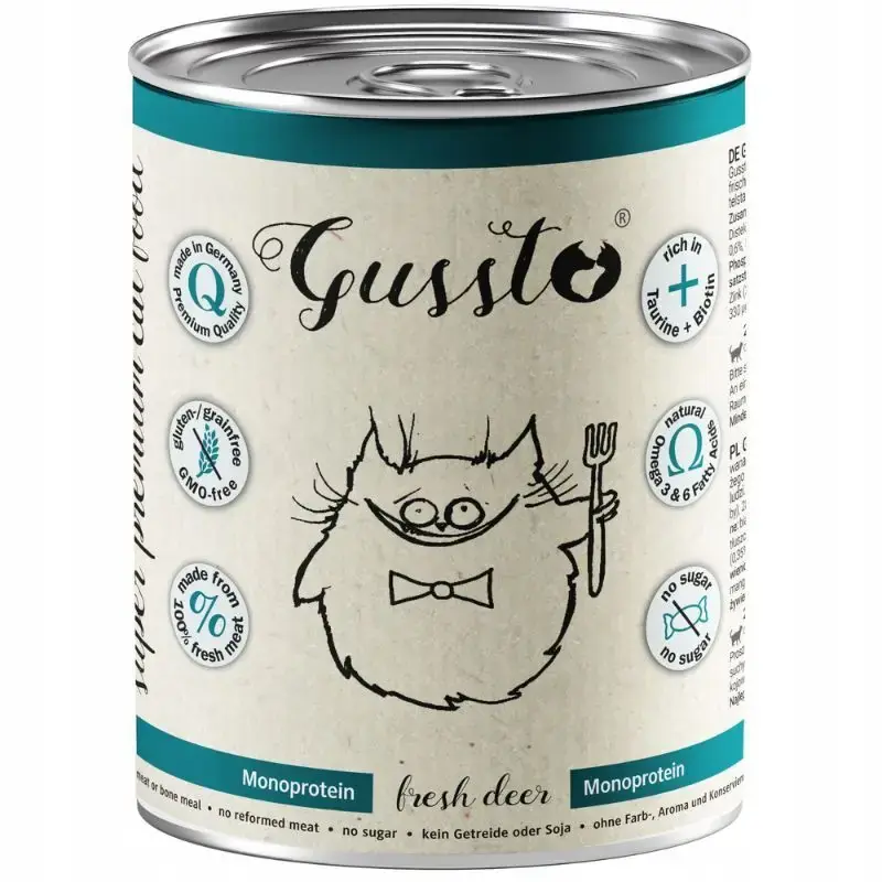 Gussto Fresh Deer - Jeleń - mokra karma dla kota Hit cenowy