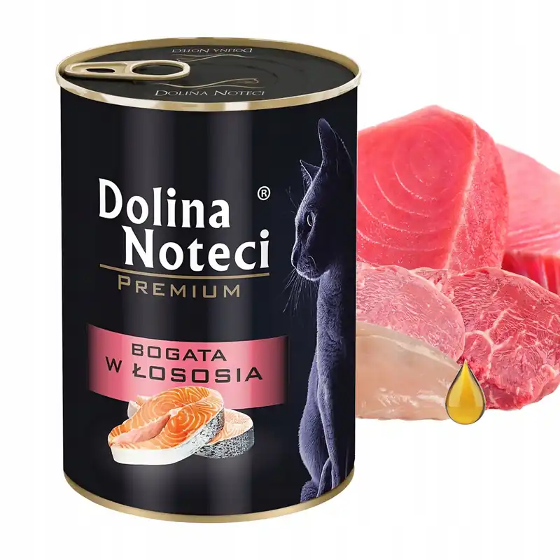 Dolina Noteci Premium mokra karma dla kota 12 x 400g Łosoś Łatwy zwrot