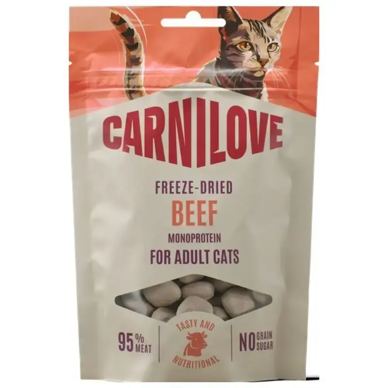 Zniżka CARNILOVE CAT Freeze Dried - liofilizowane przysmaki dla kotów - wołowina - 40g