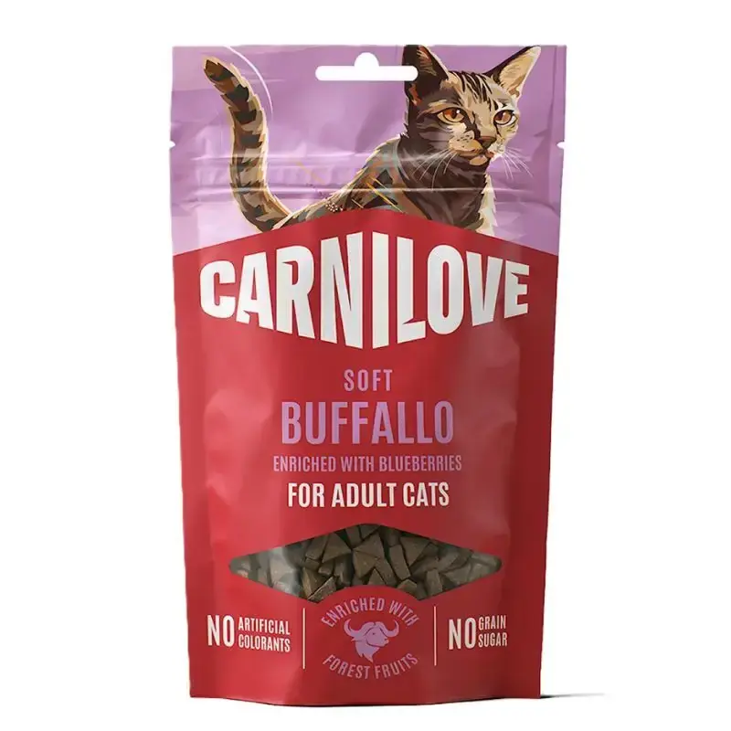 Bezpieczna płatność CARNILOVE CAT Soft Snack - miękkie przysmaki dla kotów - BAWÓŁ I JAGODY - 50g