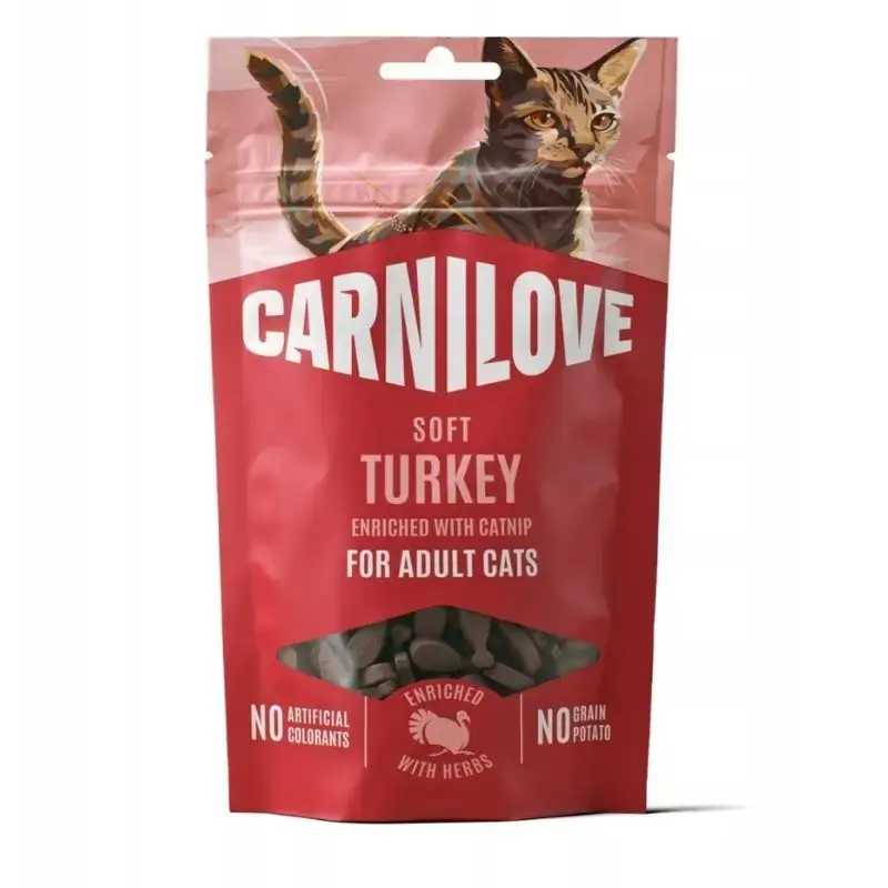 CARNILOVE CAT Soft Snack - miękkie przysmaki dla kotów - indyk - 50g Promocja