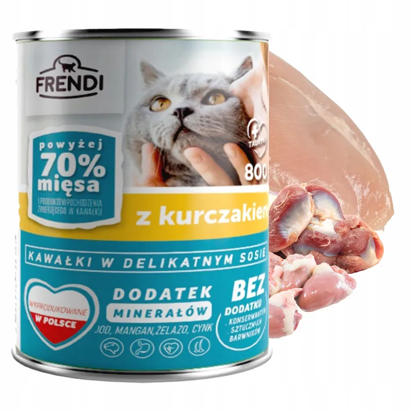 Szybka dostawa Mokra karma dla kota Frendi 800g Kurczak