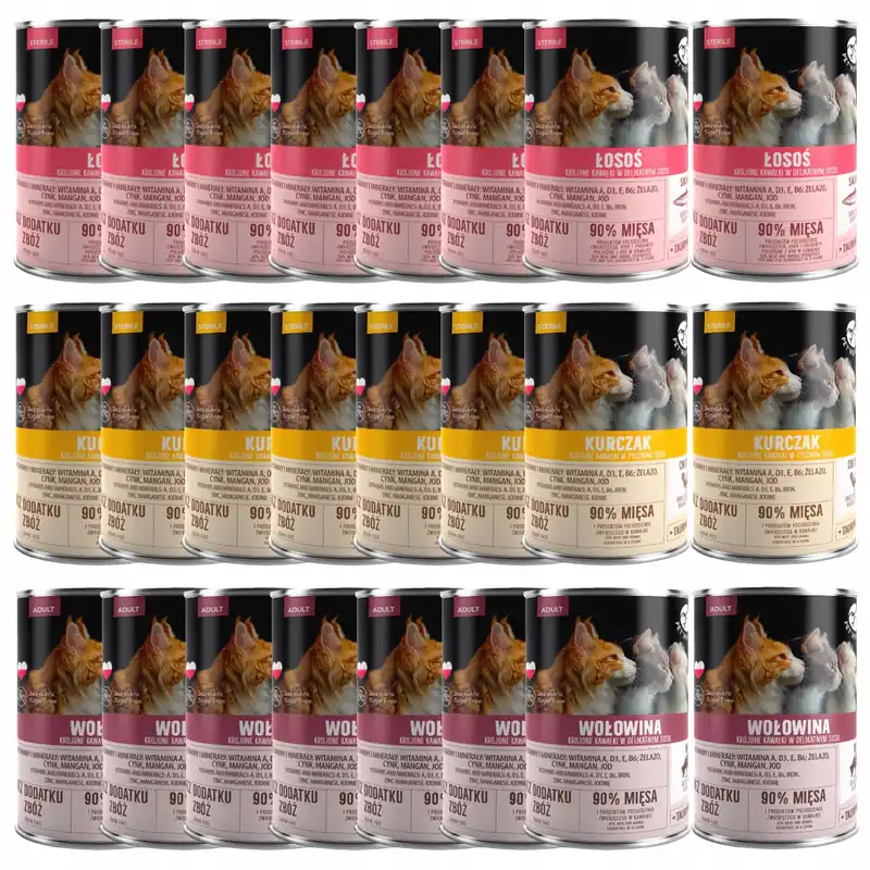 PET REPUBLIC karma mokra dla kota mix smaków 24 x 400g Bezzbożowa Nie przegap