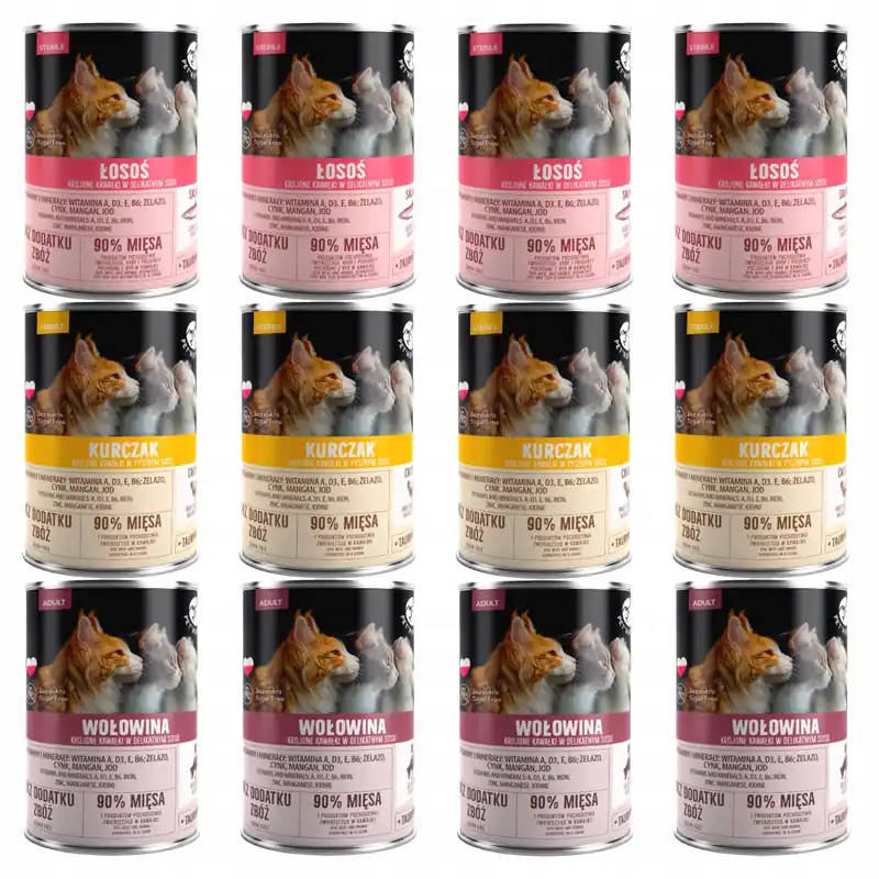 PET REPUBLIC karma mokra dla kota mix smaków 12 x 400g Bezzbożowa Wysoka jakość