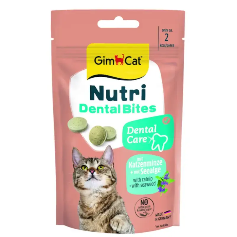 GIMCAT BITES NUTRI DENTAL TABS - przysmak dla kota, 40g Hit sprzedaży