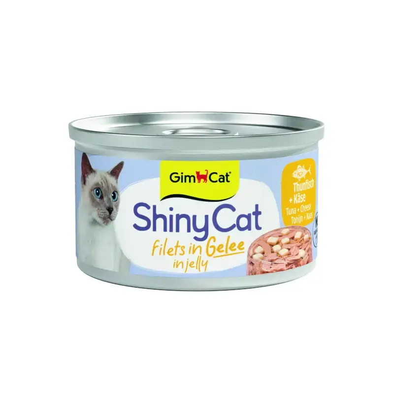 Tylko do końca tygodnia GIMCAT SHINY CAT JELLY - tuńczyk i ser mokra karma dla kotów 70g