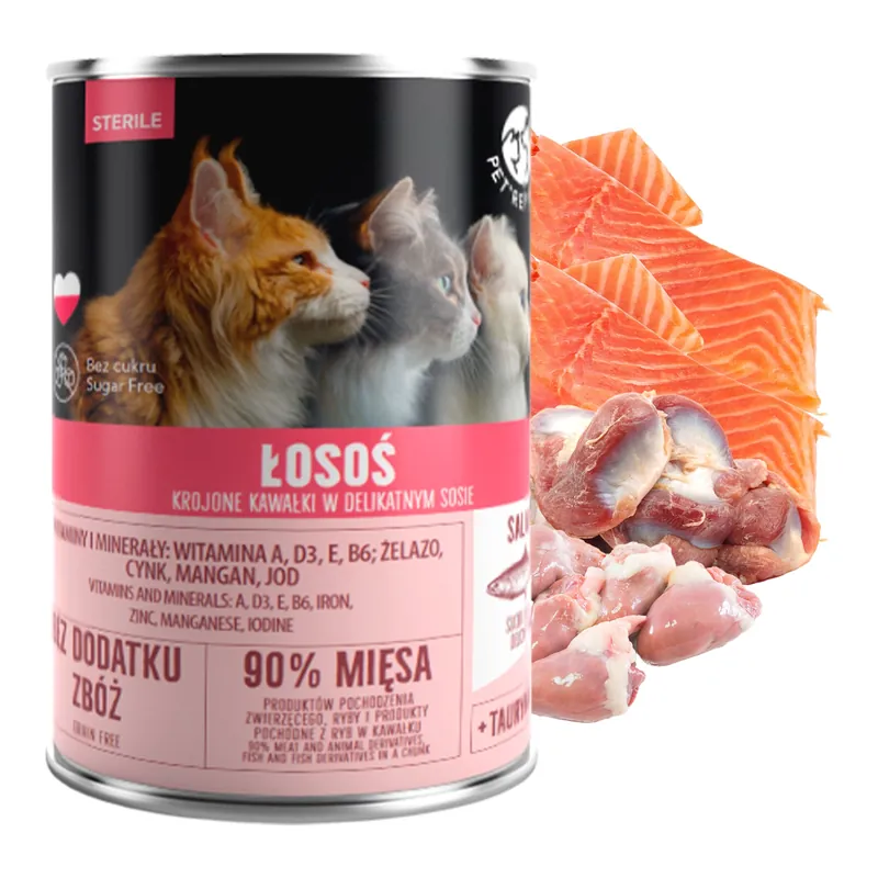 PET REPUBLIC karma mokra dla kota Łosoś 400g Bezzbożowa Niska cena