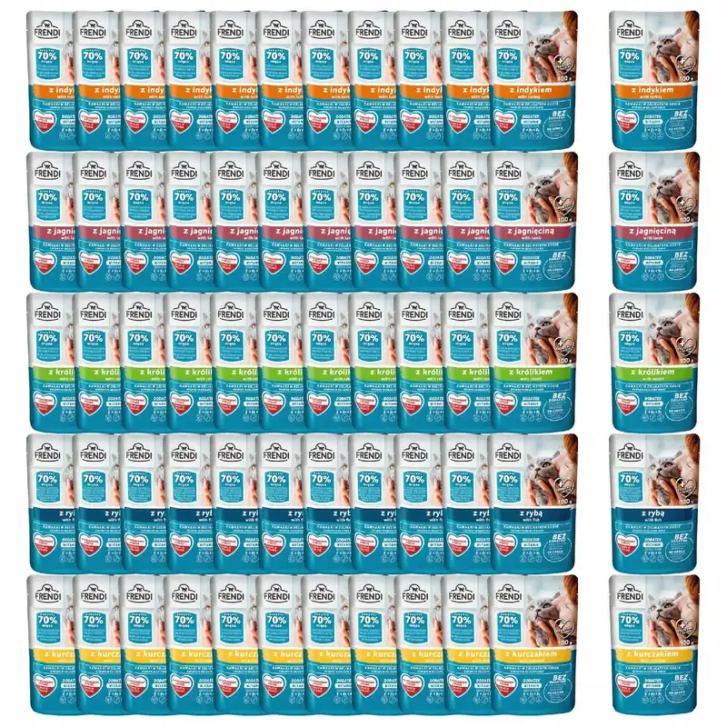 Kup teraz Frendi mokra karma dla kota 60 x 100g Mix