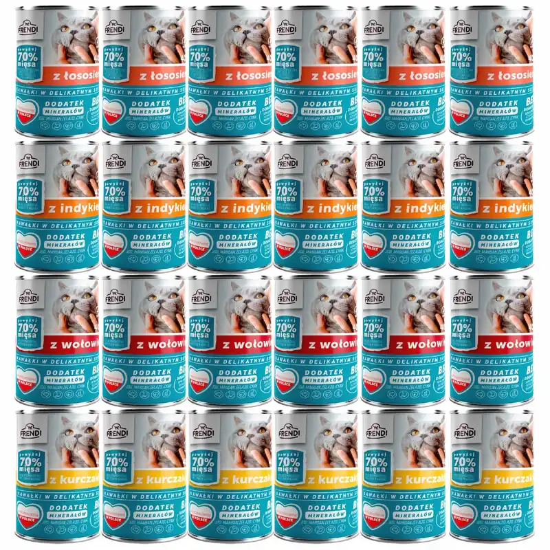 Popularny Frendi mokra karma dla Kota 24 x 400g mix