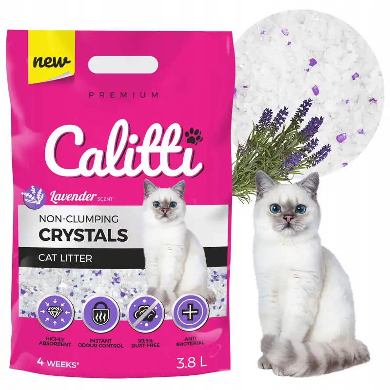 CALITTI Crystals Żwirek Silikonowy dla kota Lawenda 3,8L Cena promocyjna
