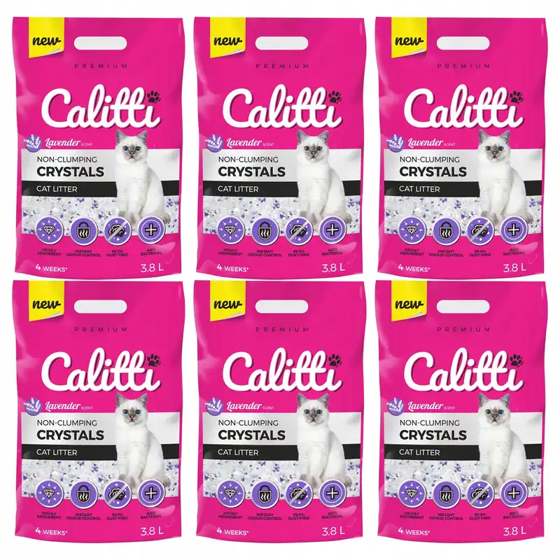 Kup teraz CALITTI Crystals Żwirek Silikonowy dla kota Lawenda 6 x 3,8L