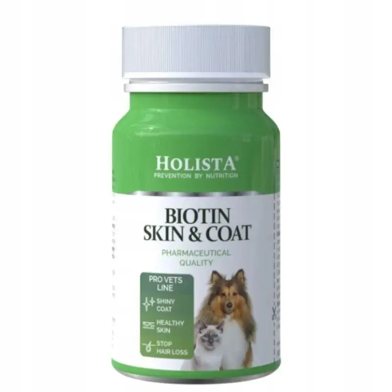 Bestseller HOLISTA Biotin Skin&Coat - 90 tabletek - Suplement dla psów i kotów - zdrowa skóra i sierść