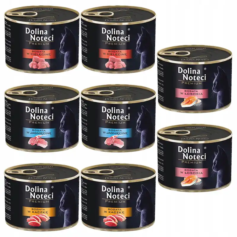 Nie przegap DOLINA NOTECI Premium Karma Mokra dla kota mix smaków 8 x 185 g bezzbożowa