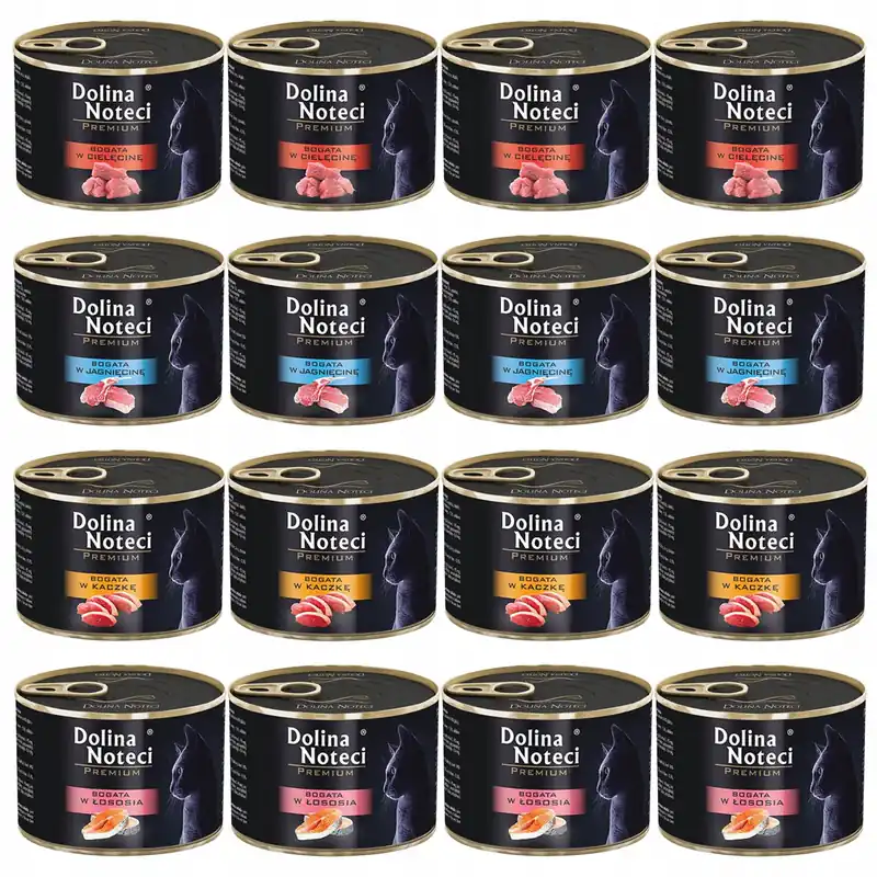 Zamów dziś DOLINA NOTECI Premium Karma Mokra dla kota mix smaków 16 x 185 g bezzbożowa
