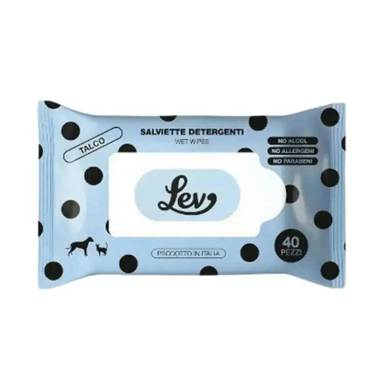 LEV – chusteczki pielęgnacyjne dla psów i kotów – 40/80 szt (talk) Oferta czasowa