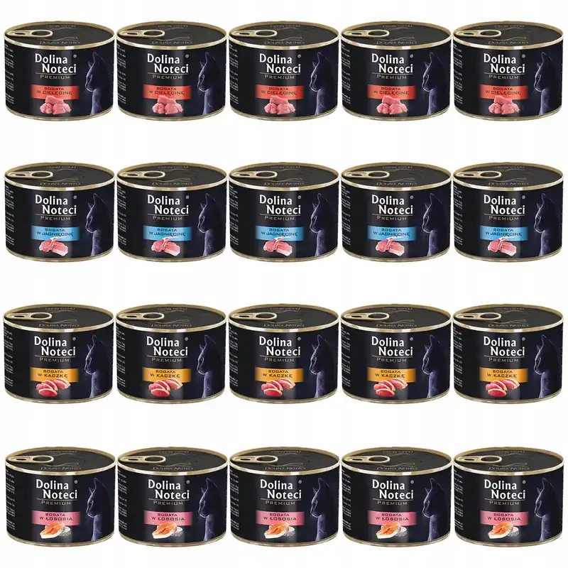 DOLINA NOTECI Premium Karma Mokra dla kota mix smaków 20 x 185 g bezzbożowa Tylko dziś