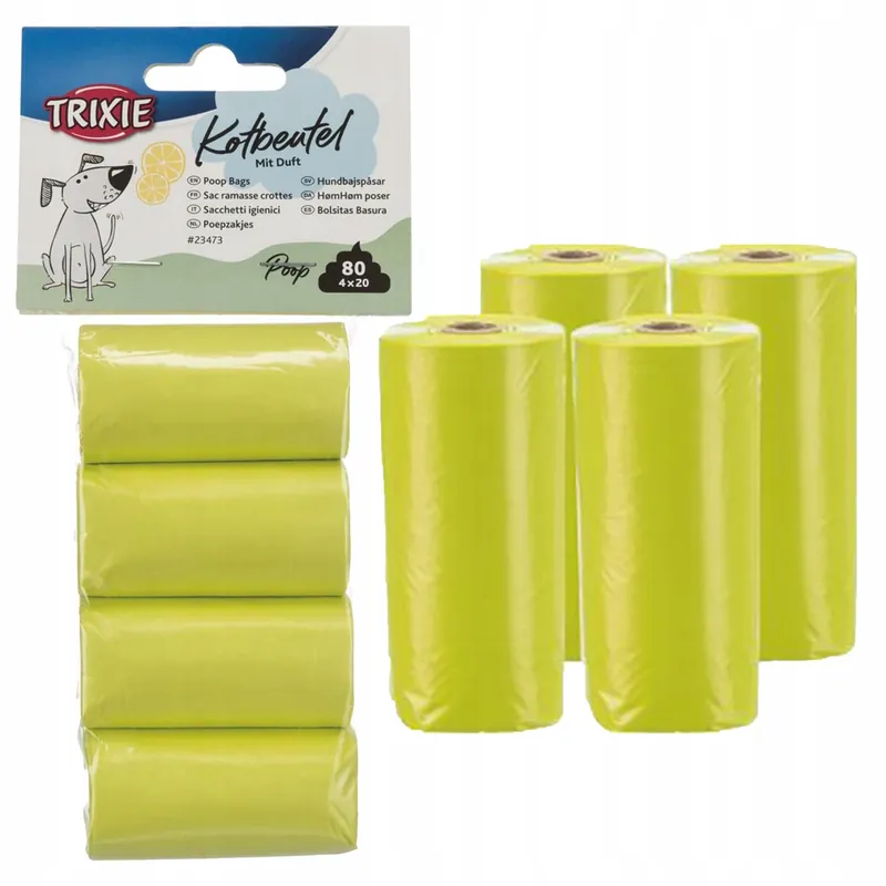 Oferta czasowa TRIXIE WORECZKI na odchody psa i kota o zapachu cytrynowym 4 x 20