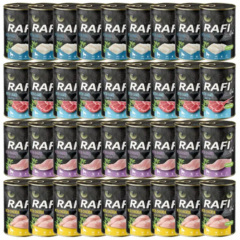Hit cenowy RAFI CAT Dolina Noteci Karma mokra dla kota mix smaków 36 x 400g bez zbóż