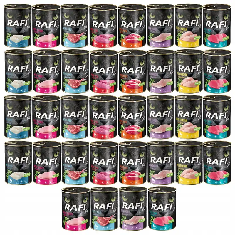 RAFI CAT Dolina Noteci Karma mokra dla kota mix smaków 36 x 400g bezzbożowa Taniej