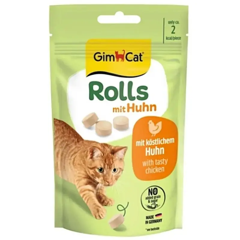 GimCat Rolls - kurczak - przysmaki dla kotów, 40 g Darmowy zwrot