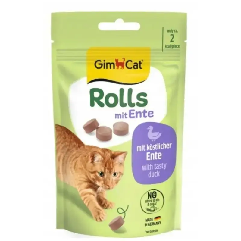 GimCat Rolls - kaczka - przysmaki dla kotów, 40 g Obniżka ceny