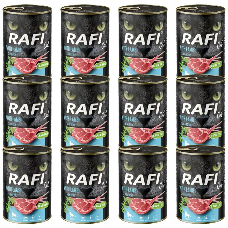 RAFI CAT Dolina Noteci Karma mokra dla kota Jagnięcina 12 x 400g bez zbóż Super okazja