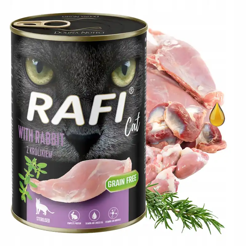RAFI CAT Dolina Noteci Karma mokra dla kota Królik 400g bezbożowa zdrowa Zamów dziś