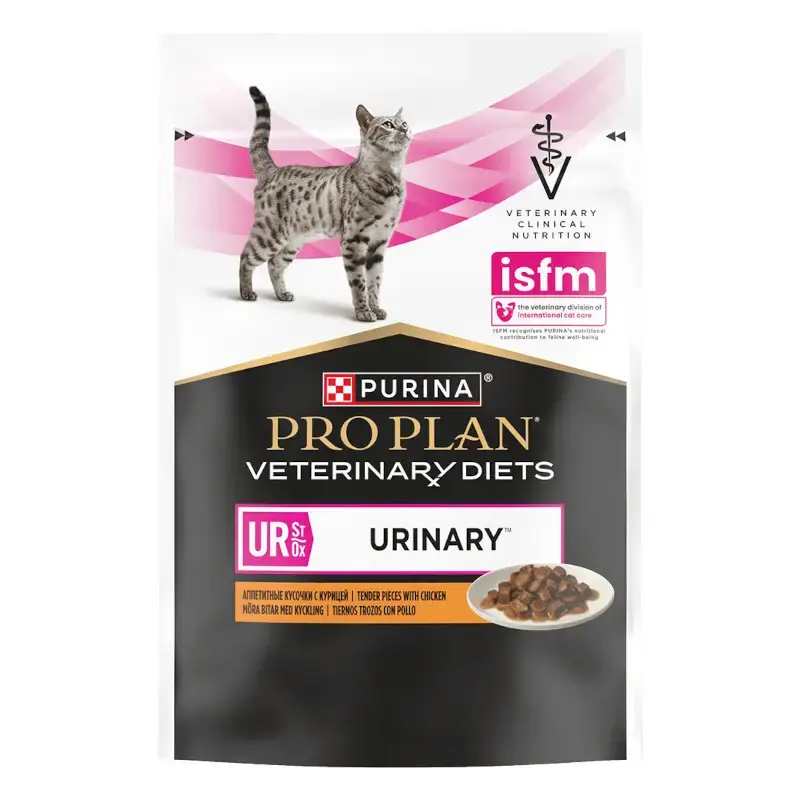 Cena promocyjna PURINA PRO PLAN VETERINARY FELINE UR St/Ox Urinary Kurczak - Karma dla kotów z problemami z układem moczowym, saszetka 85g