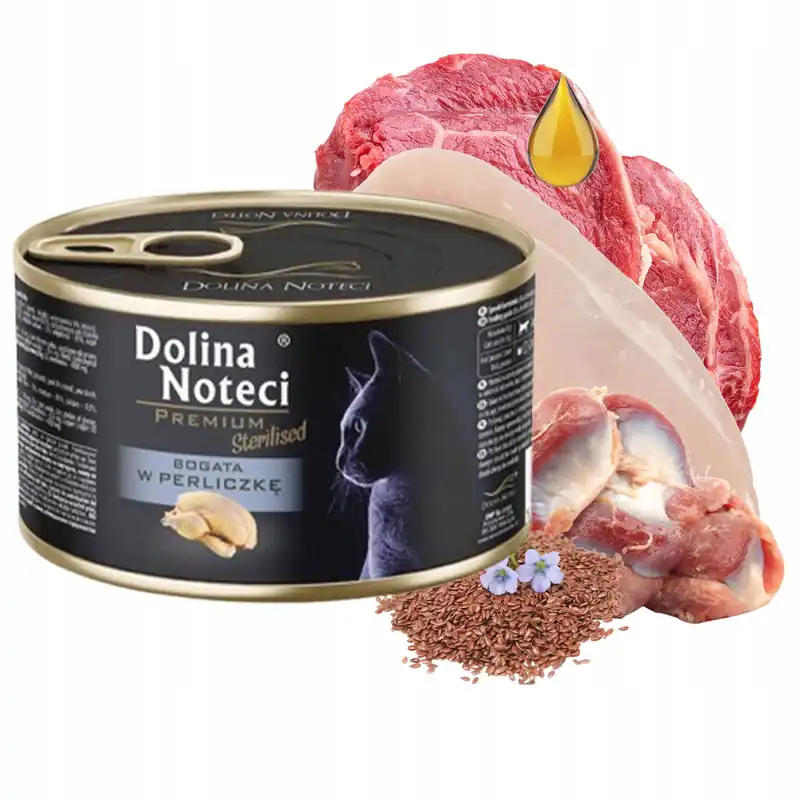 Ograniczona ilość Dolina Noteci Premium Sterilised 185g perliczka karma mokra dla kotów sterylizowanych