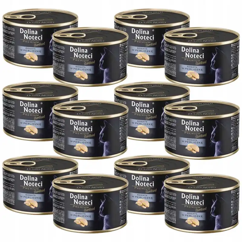 Bestseller Dolina Noteci Premium Sterilised 12 x 185g perliczka karma mokra dla kotów sterylizowanych