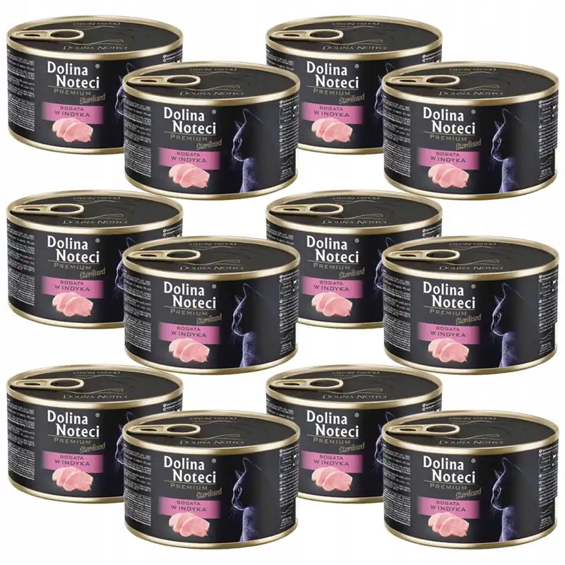 Do wyczerpania zapasów Dolina Noteci Premium Sterilised 12 x 185g indyk karma mokra dla kotów sterylizowanych
