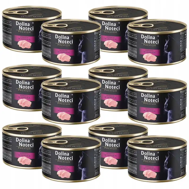 Wybór klientów Dolina Noteci Premium 12 x 185g indyk karma mokra dla kota