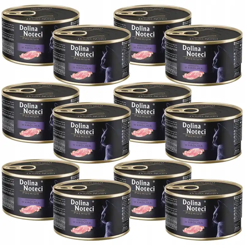 Dolina Noteci Premium 12 x 185g królik karma mokra dla kota Dostępne od ręki