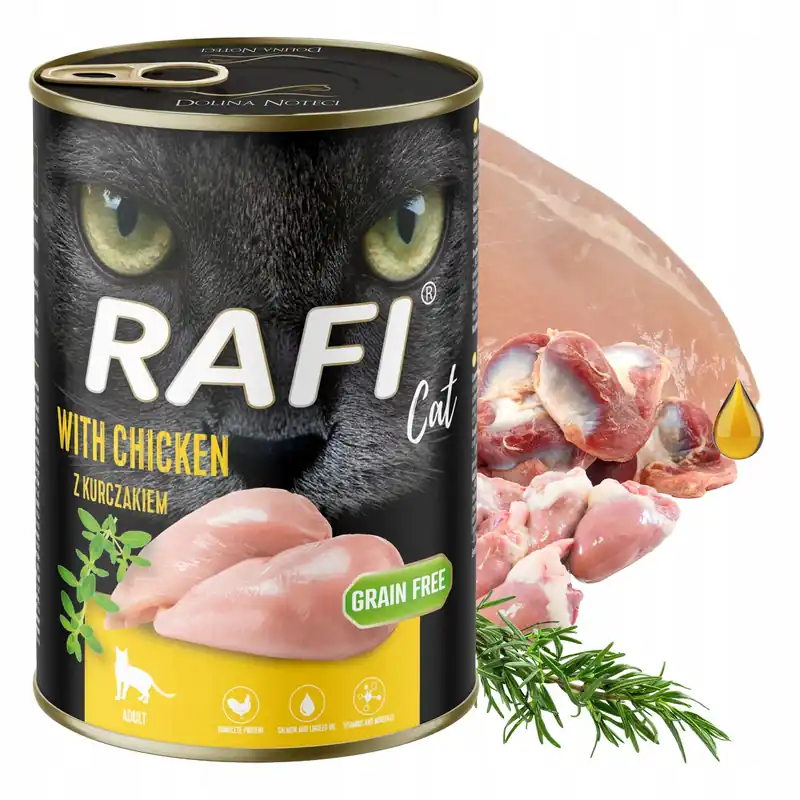 RAFI CAT Dolina Noteci Karma mokra dla kota Kurczak 400g bezzbożowa Wybór klientów