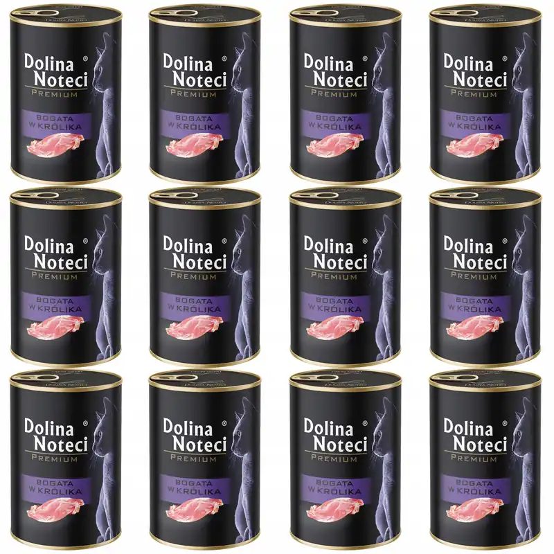 DOLINA NOTECI Premium Mokra karma dla kota Królik 12 x 400g bezzbożowa Sprawdź teraz