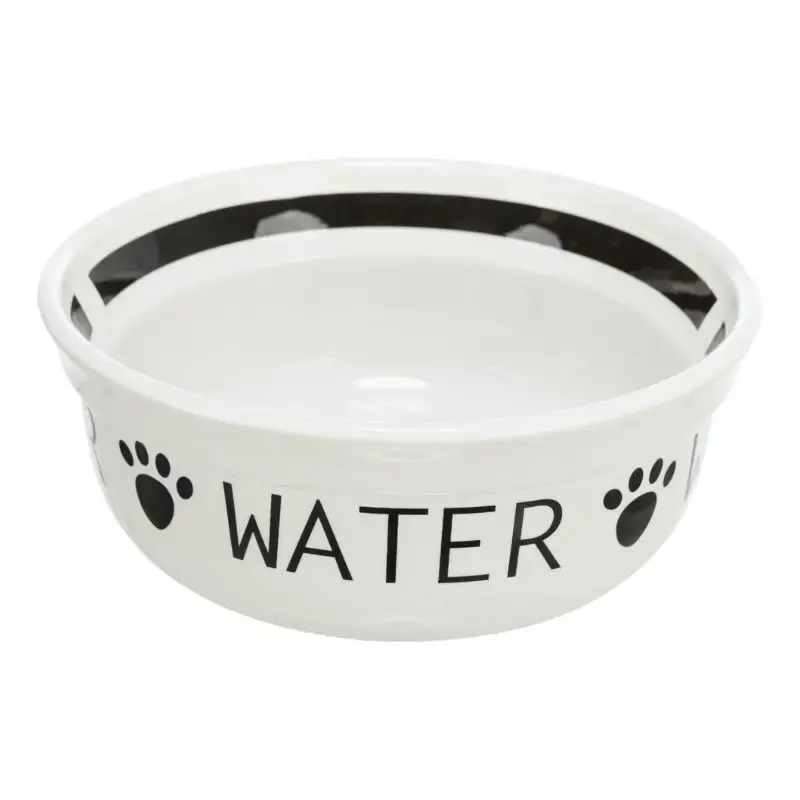 Trixie – Miska ceramiczna „Water” dla psa, biało-czarna – 4 rozmiary Łatwy zwrot