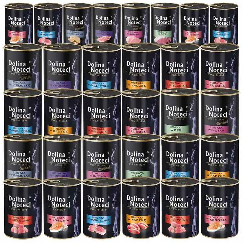 Nie przegap Dolina Noteci Premium Karma mokra dla kota 32 x 400g Mix Smaków